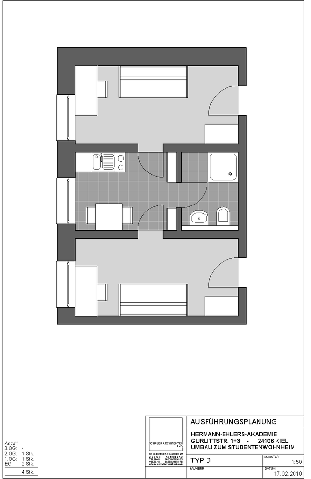 ​Böller und Bahnemann Architekten​ aus ​Rendsburg Wohngebäude Studentenwohnheim Kiel