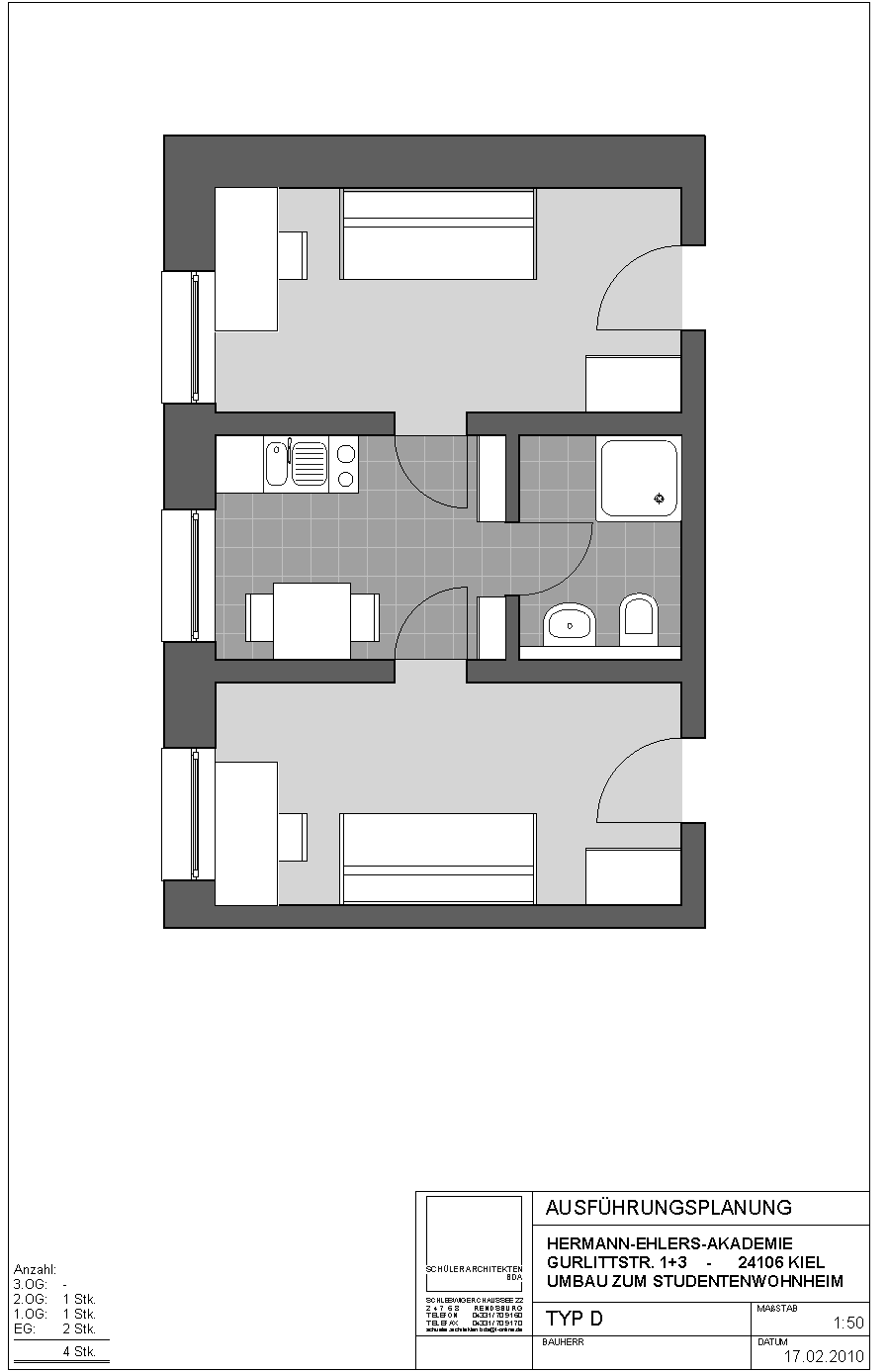 ​Böller und Bahnemann Architekten​ aus ​Rendsburg Wohngebäude Studentenwohnheim Kiel