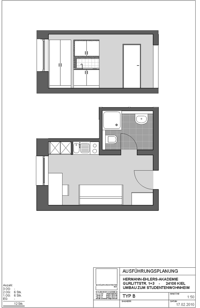 ​Böller und Bahnemann Architekten​ aus ​Rendsburg Wohngebäude Studentenwohnheim Kiel