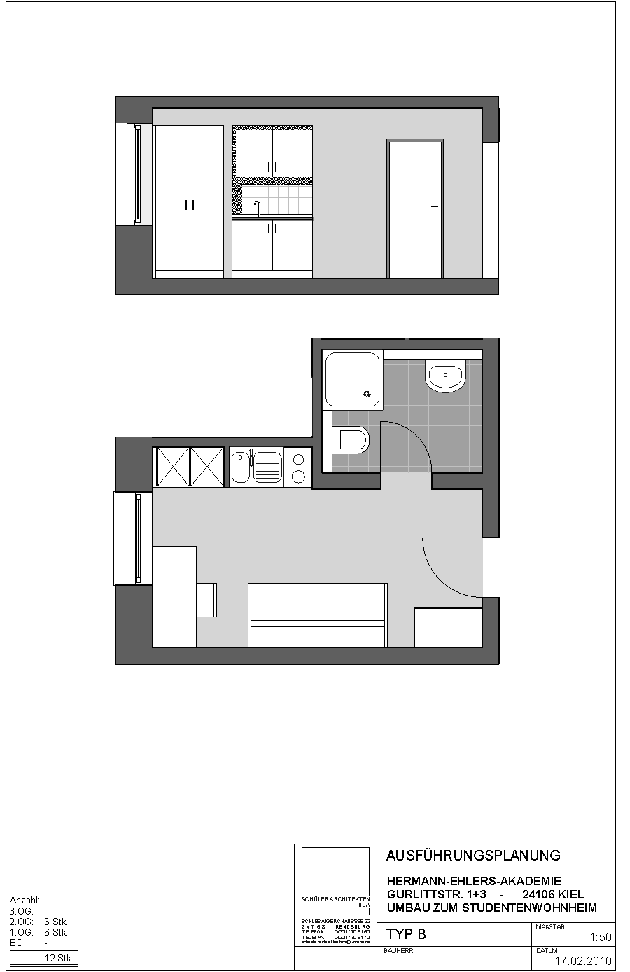 ​Böller und Bahnemann Architekten​ aus ​Rendsburg Wohngebäude Studentenwohnheim Kiel
